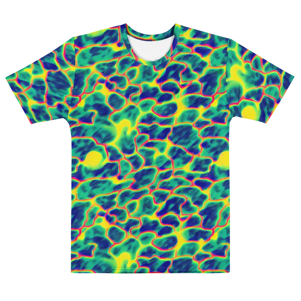 Luminous Mosaic on Men's Cotton Crew Neck T-Shirt — Front