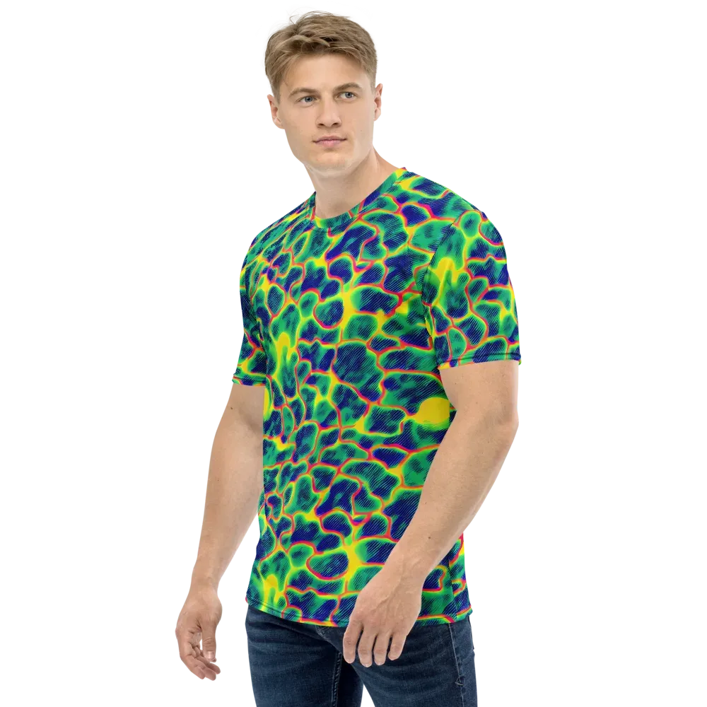 Luminous Mosaic on Men's Crew Neck T-Shirt — Left