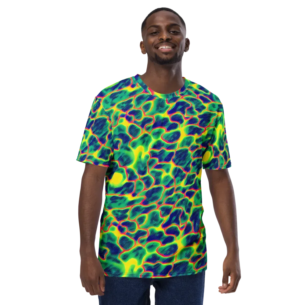 Luminous Mosaic on Men's Crew Neck T-Shirt — Front