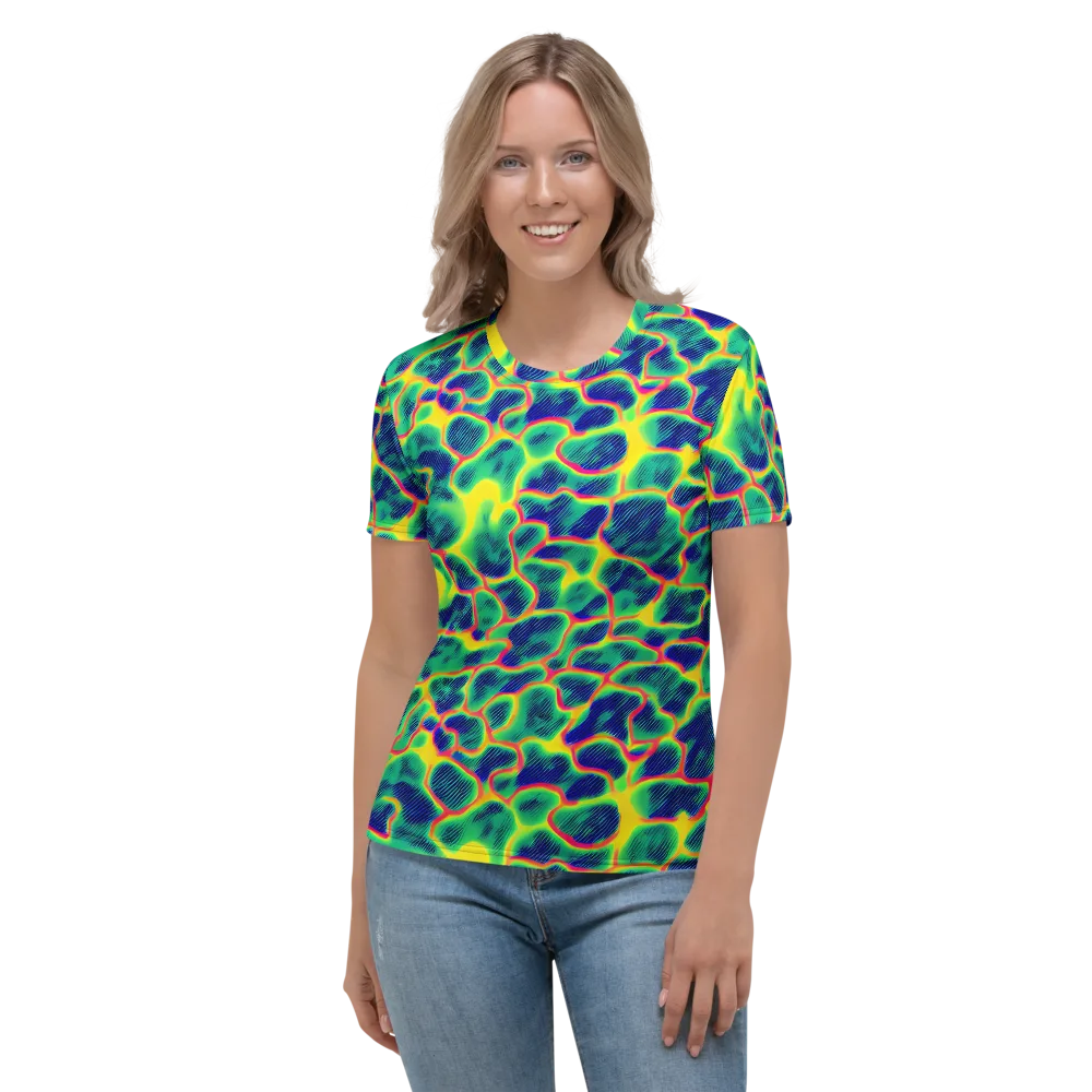 Luminous Mosaic on Women's Crew Neck T-Shirt — Front