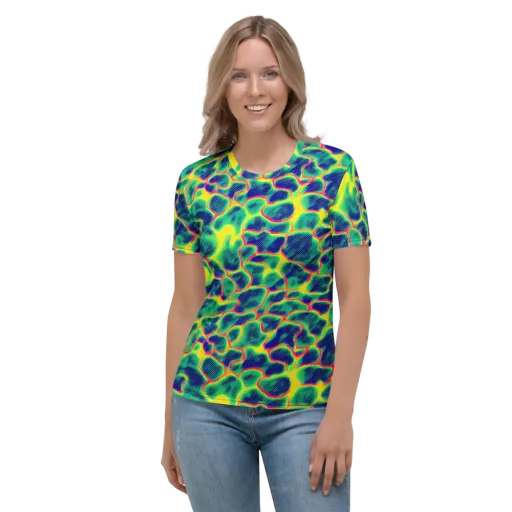 Luminous Mosaic on a Women's Crew Neck T-Shirt