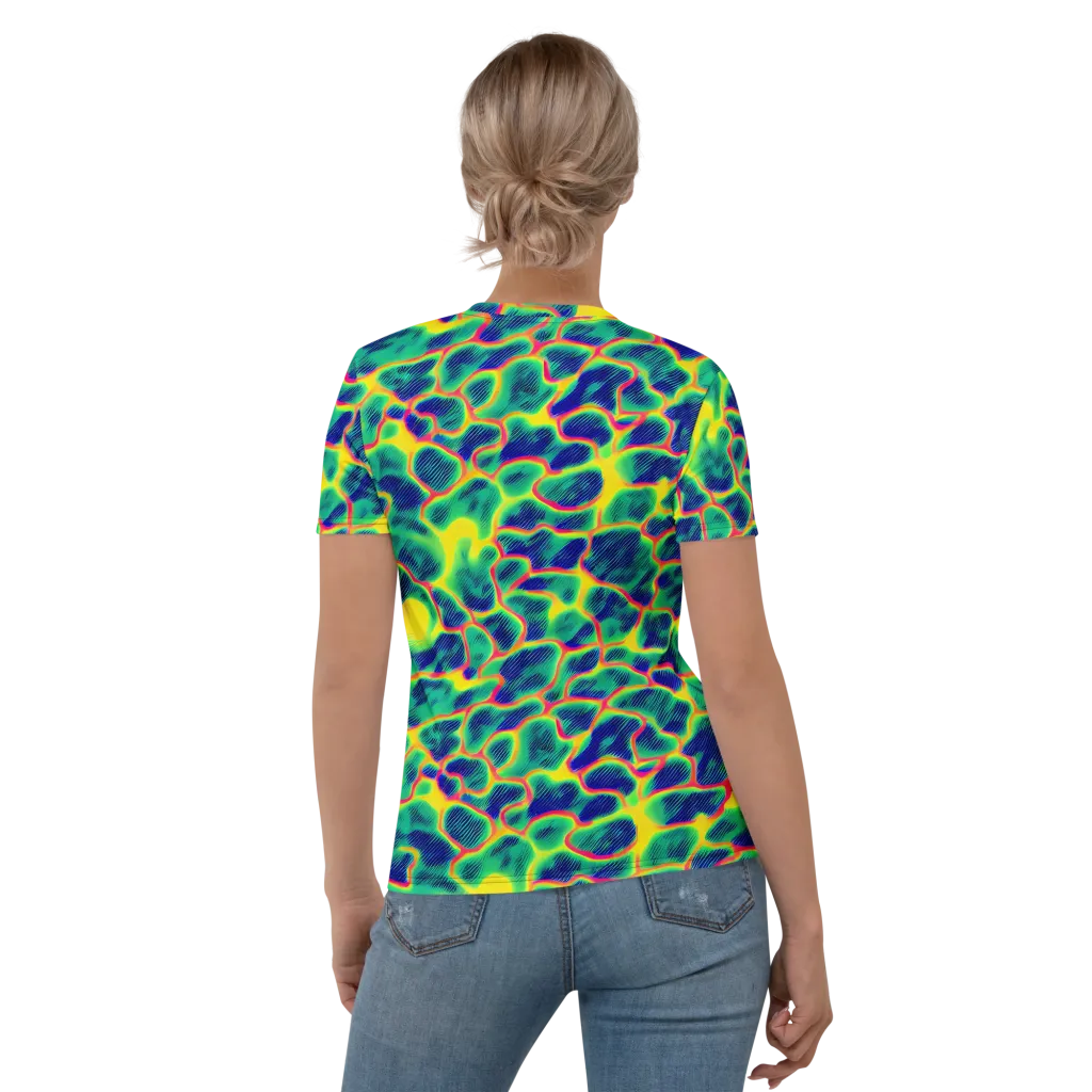 Luminous Mosaic on Women's Crew Neck T-Shirt — Back