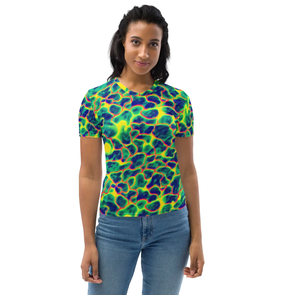 Luminous Mosaic on Women's Crew Neck T-Shirt — Front