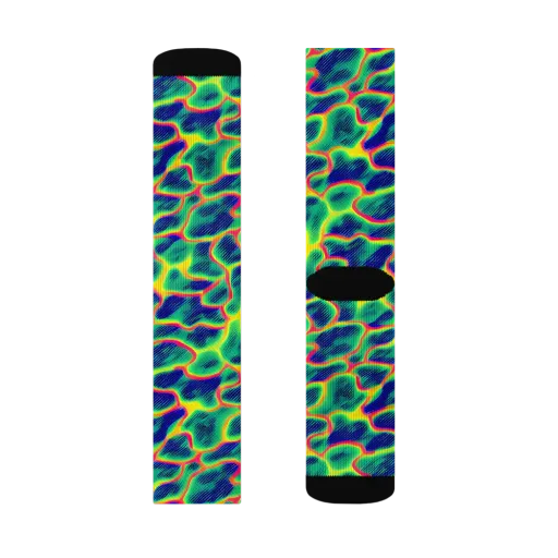 Luminous Mosaic on a Socks