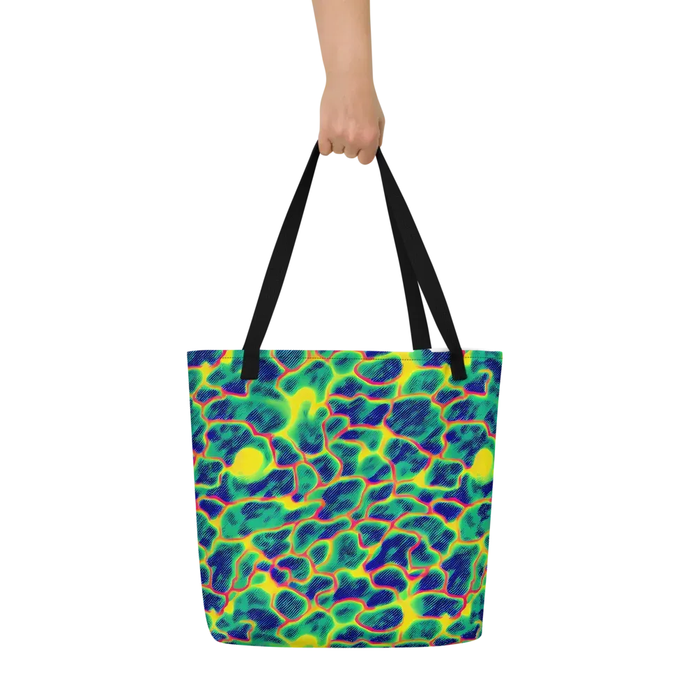 Luminous Mosaic on Large Tote Bag W/ Pocket — Front