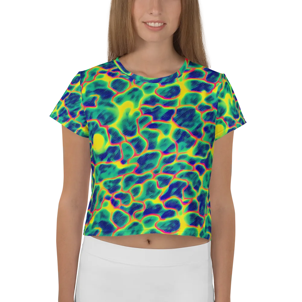 Luminous Mosaic on Crop Tee — Front