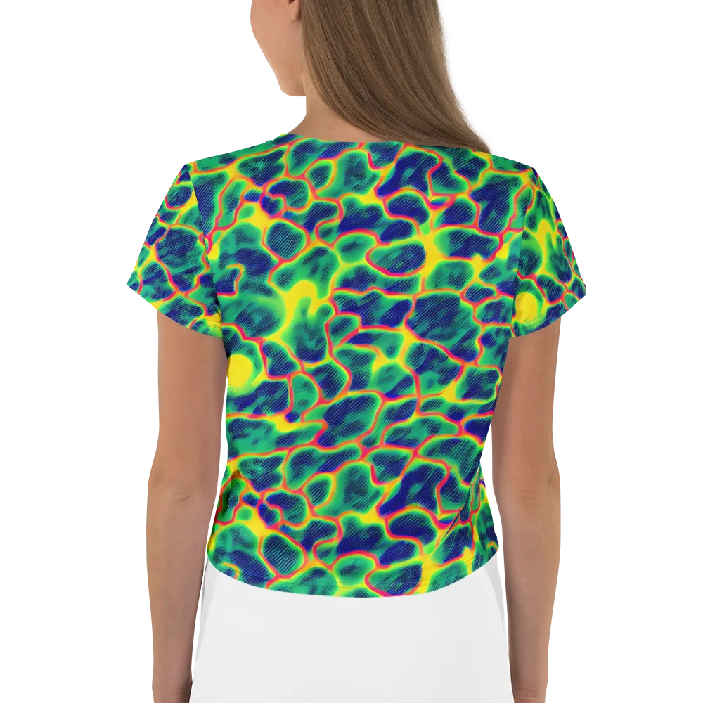 Luminous Mosaic on Crop Tee — Back