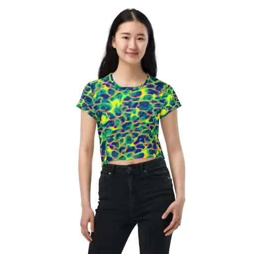 Luminous Mosaic on a Crop Tee