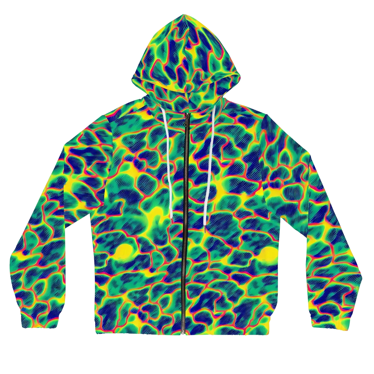 Luminous Mosaic on Women's Full-Zip Hoodie — Front