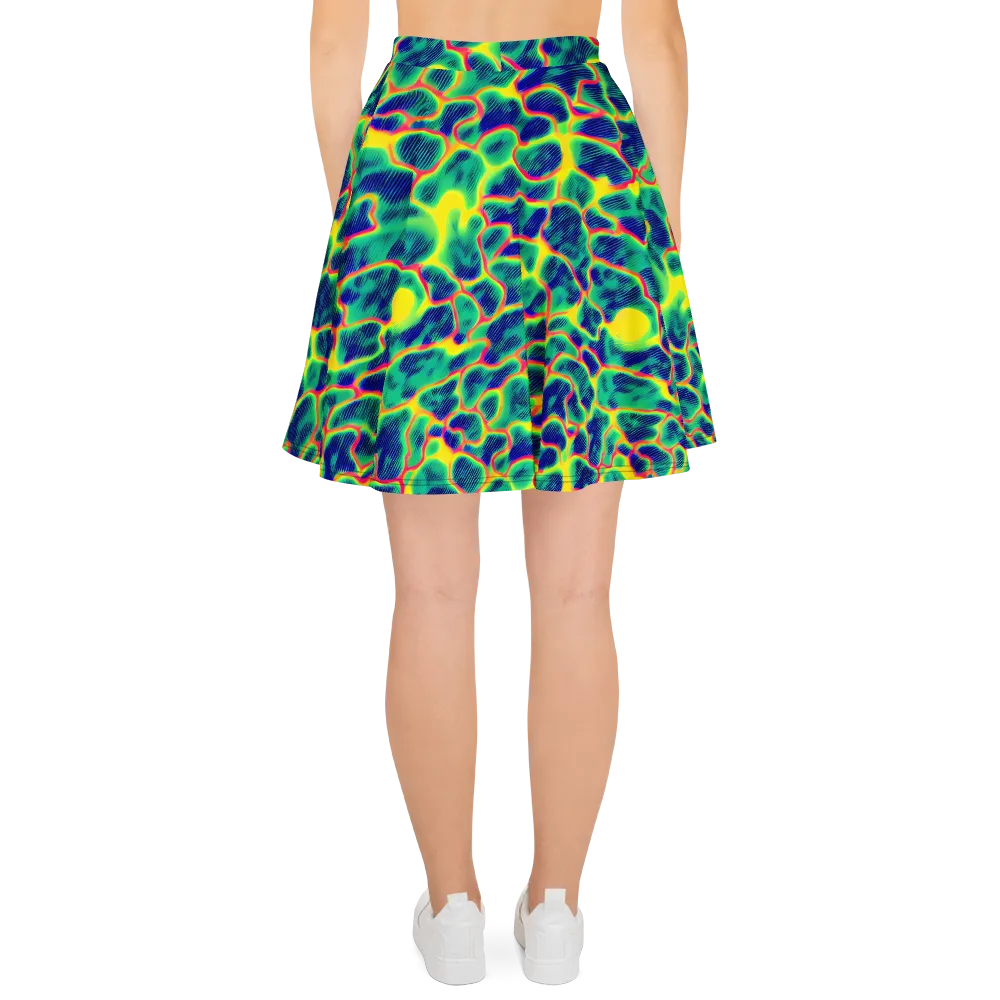 Luminous Mosaic on Skater Skirt — Back