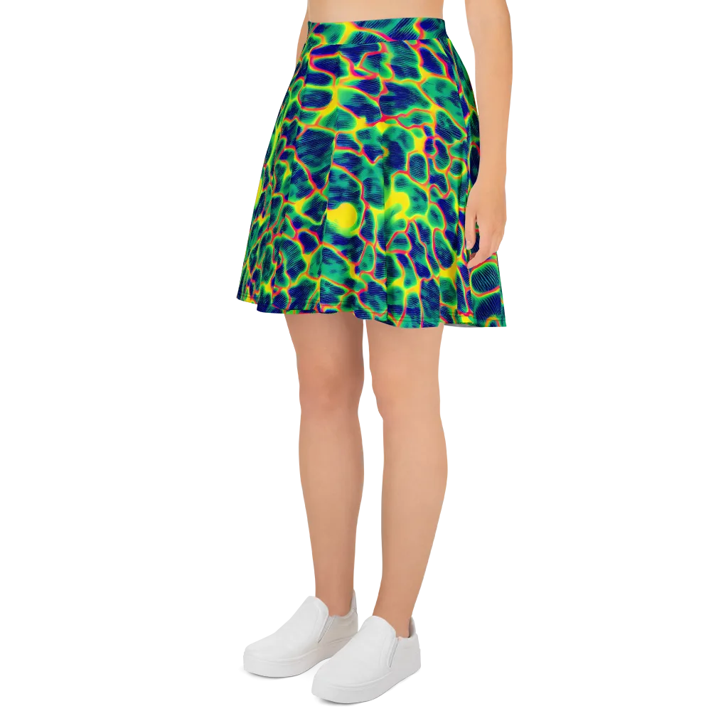 Luminous Mosaic on Skater Skirt — Left
