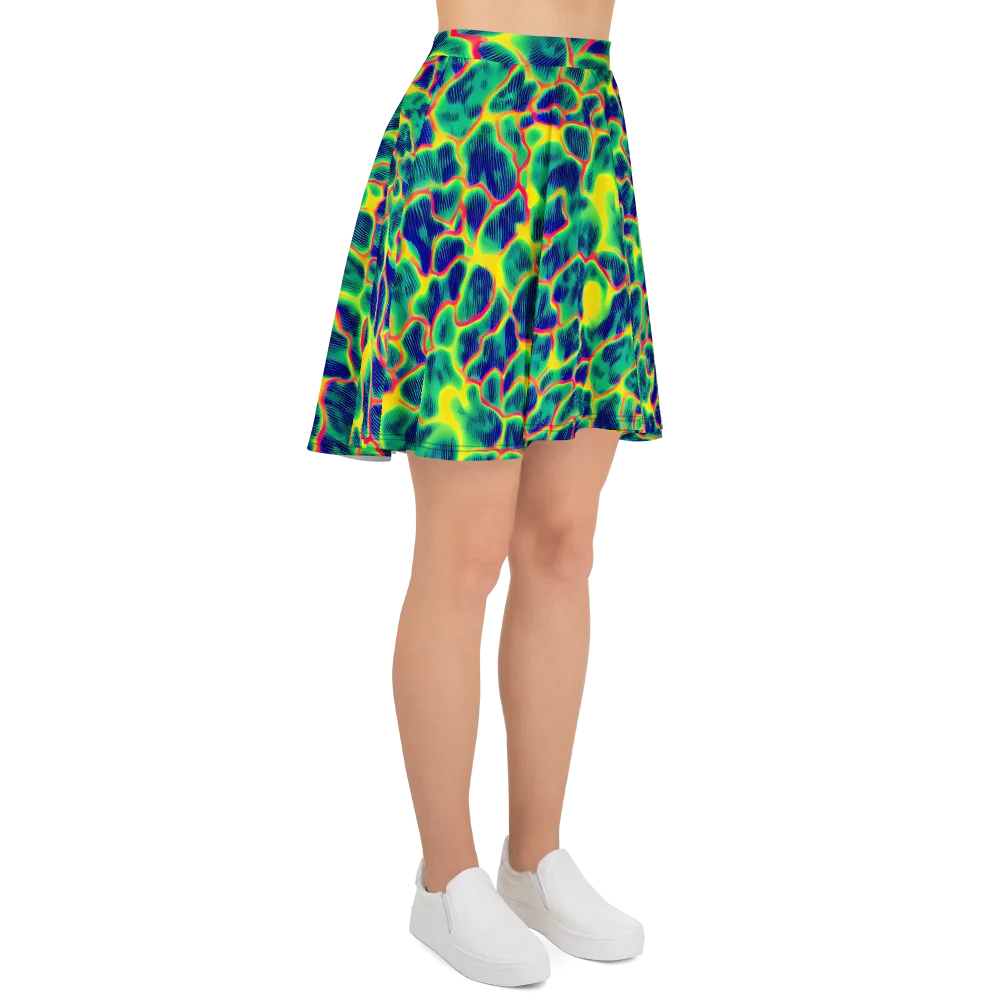 Luminous Mosaic on Skater Skirt — Right