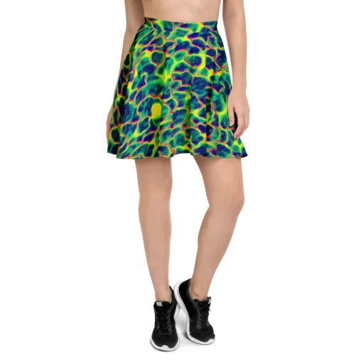 Luminous Mosaic on a Skater Skirt