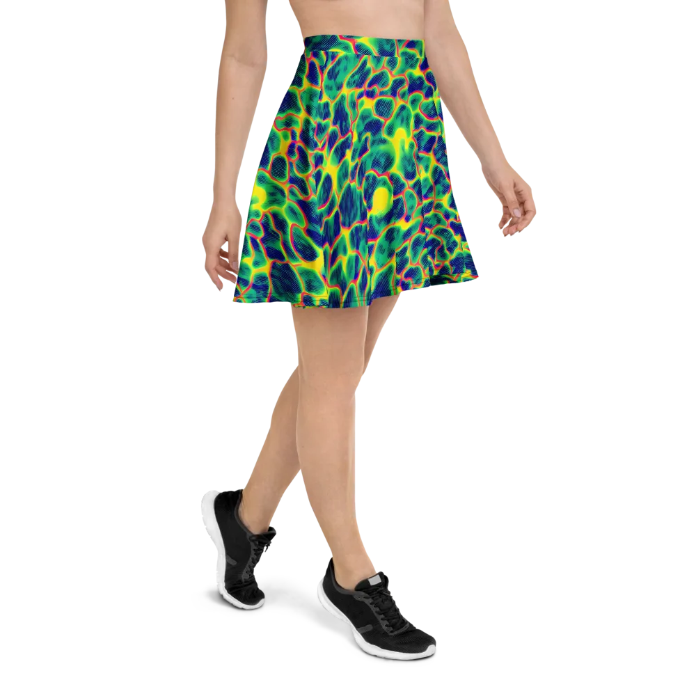 Luminous Mosaic on Skater Skirt — Right