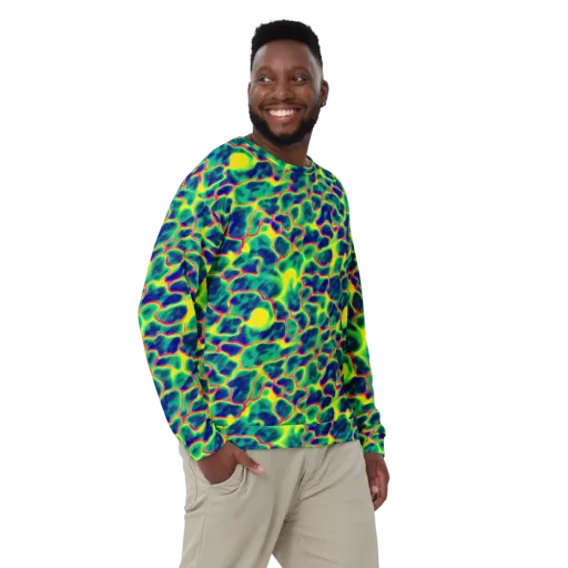 Luminous Mosaic on a Sweatshirt