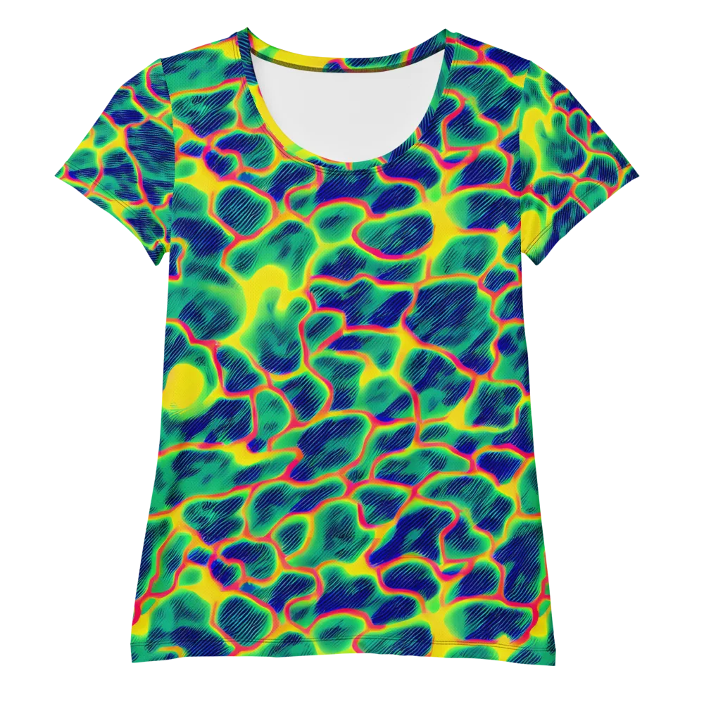 Luminous Mosaic on Women's Athletic T-Shirt — Front