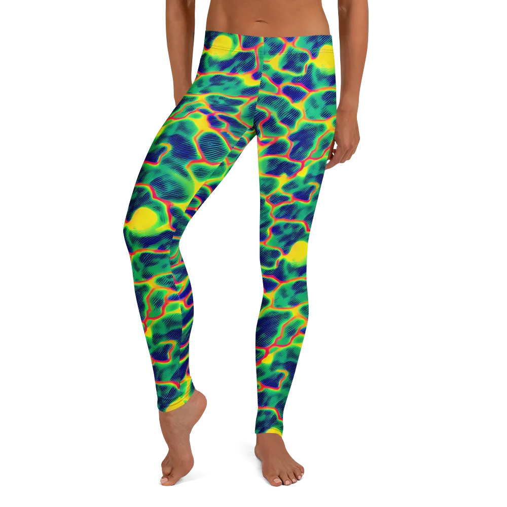 Luminous Mosaic on Leggings — Front