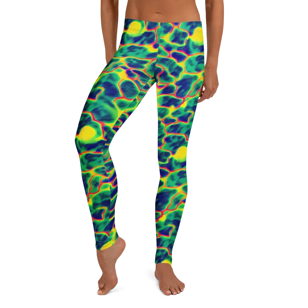 Luminous Mosaic on Leggings — Front