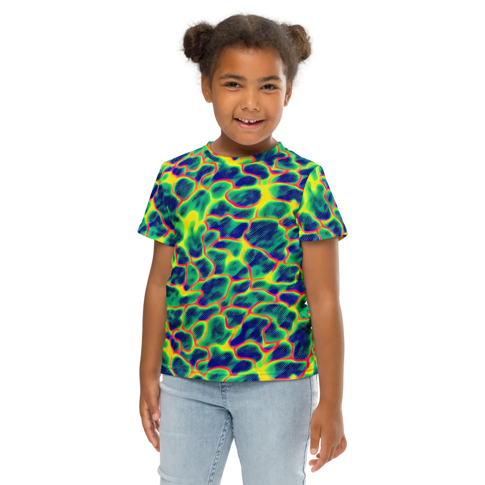 Luminous Mosaic on Kids Crew Neck T-Shirt — Front
