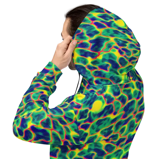 Luminous Mosaic on a Hoodie