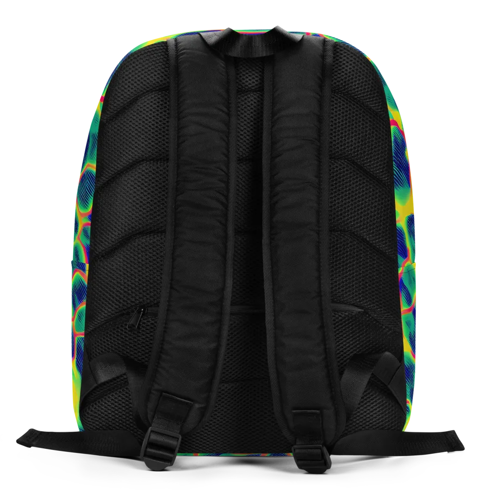 Luminous Mosaic on Minimalist Backpack — Back
