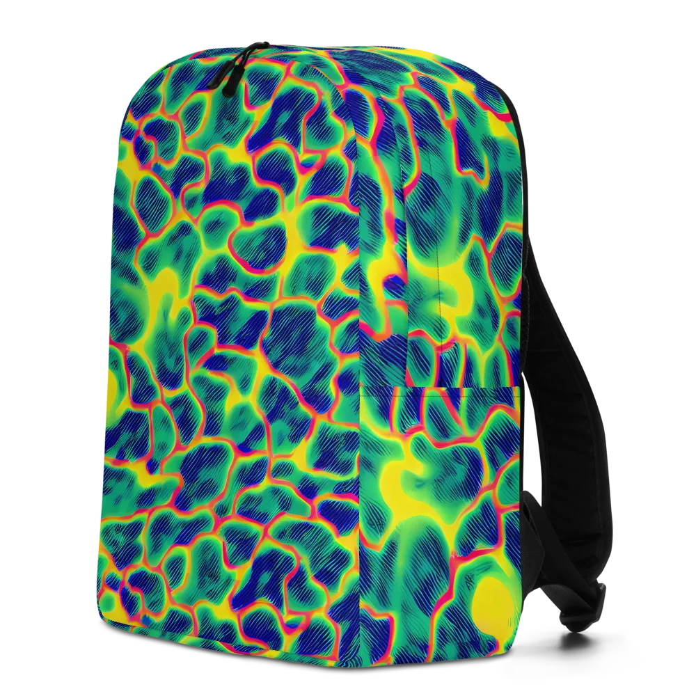 Luminous Mosaic on Minimalist Backpack — Left