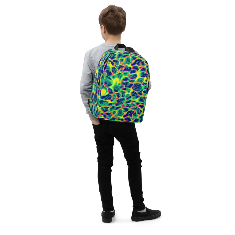 Luminous Mosaic on Minimalist Backpack — Right Front