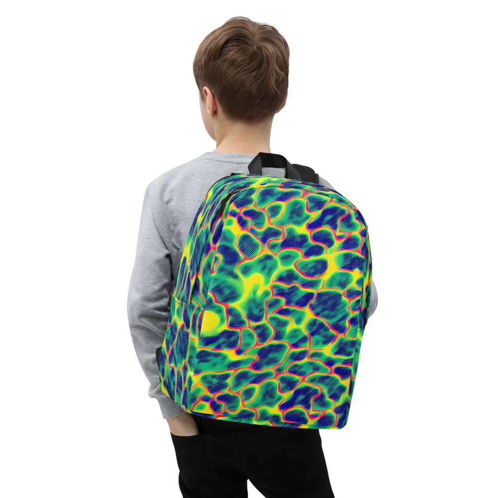 Luminous Mosaic on Minimalist Backpack — Zoomed-in