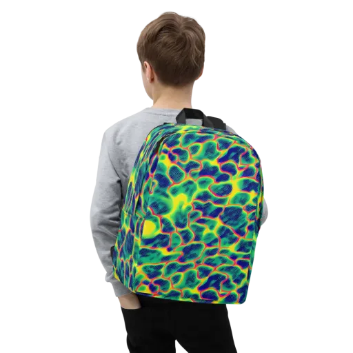 Luminous Mosaic on a Minimalist Backpack