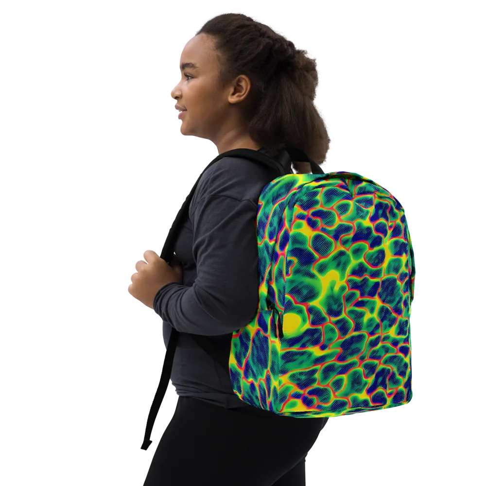 Luminous Mosaic on Minimalist Backpack — Right Front