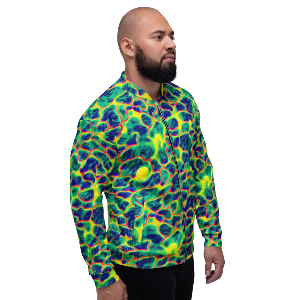 Luminous Mosaic on Bomber Jacket — Right