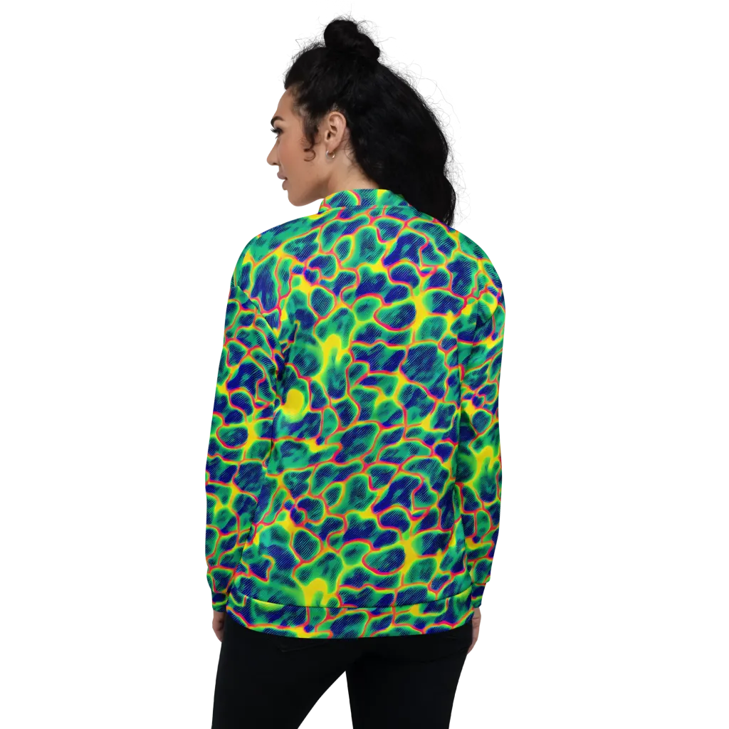 Luminous Mosaic on Bomber Jacket — Back