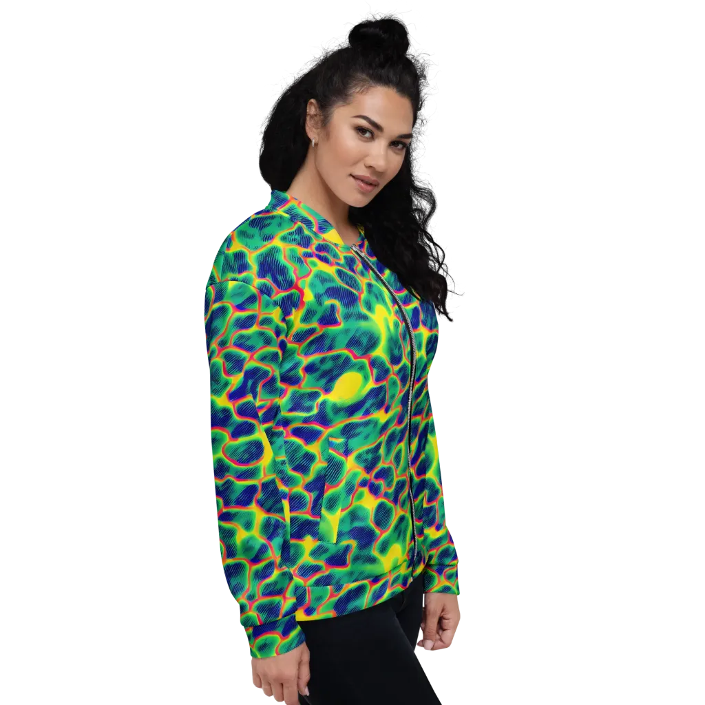 Luminous Mosaic on Bomber Jacket — Right