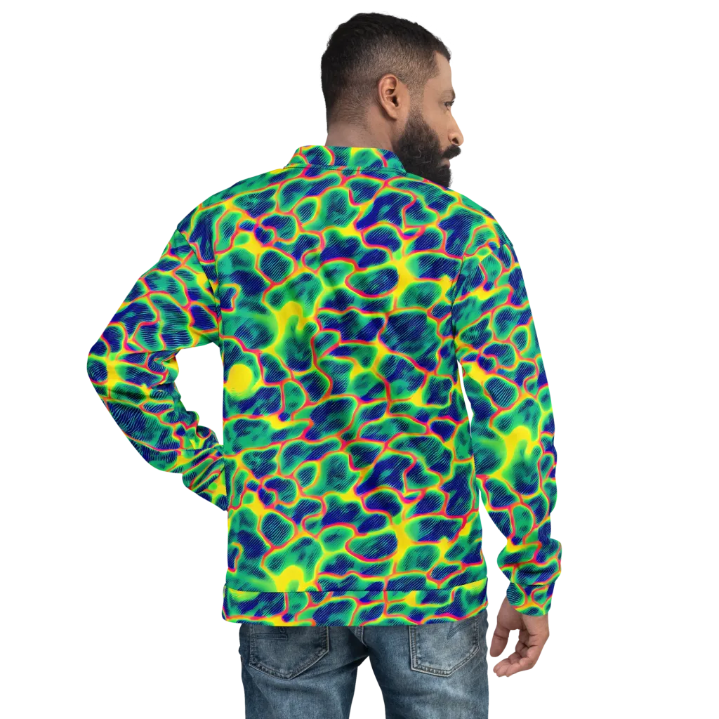 Luminous Mosaic on Bomber Jacket — Back