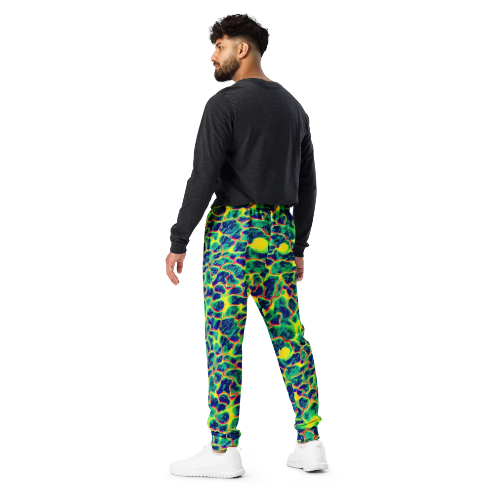 Luminous Mosaic on Men's Joggers — Back