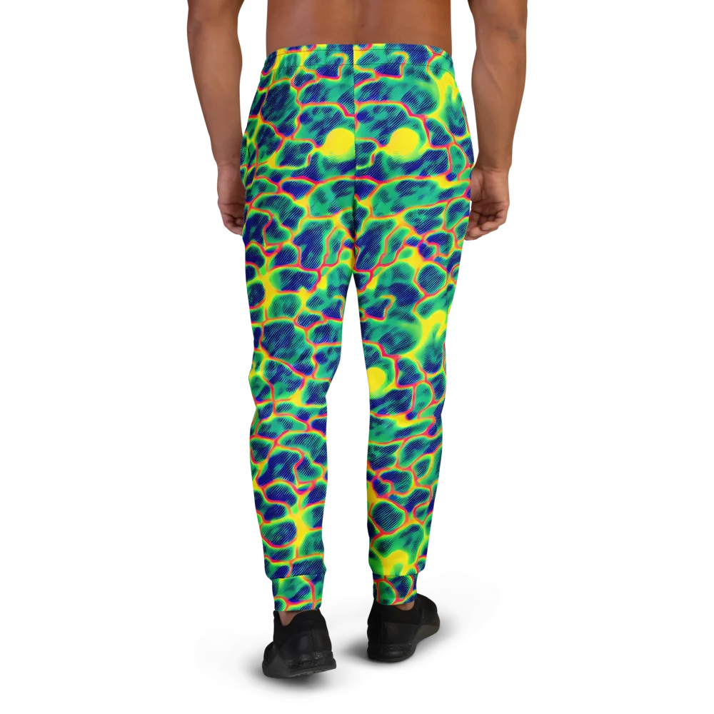 Luminous Mosaic on Men's Joggers — Back