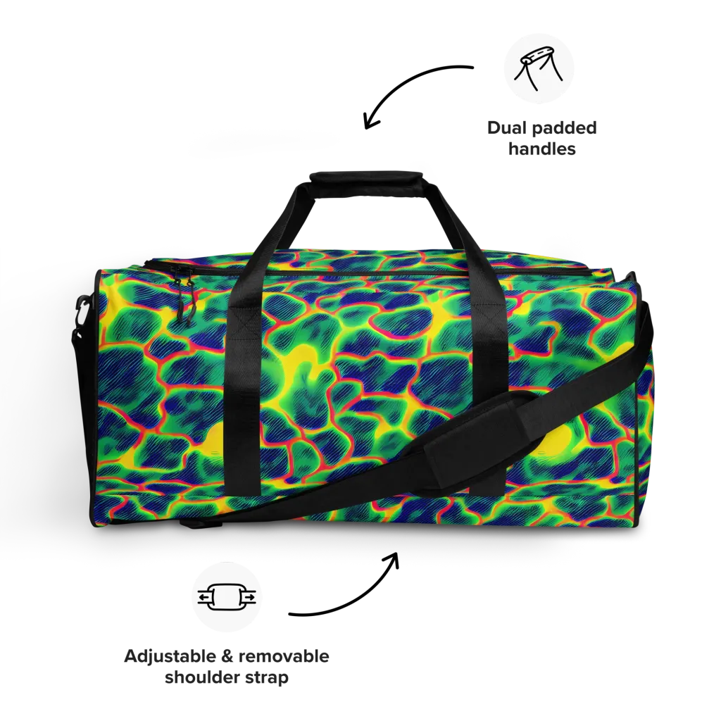 Luminous Mosaic on Duffle Bag — Front