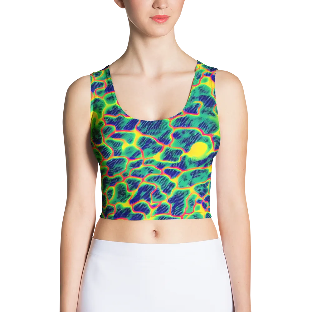 Luminous Mosaic on Crop Top — Front