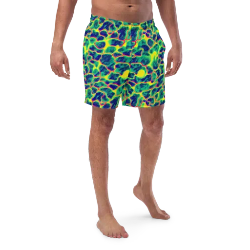 Luminous Mosaic on a Swim Trunks