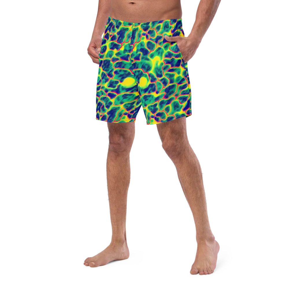 Luminous Mosaic on Swim Trunks — Left Front