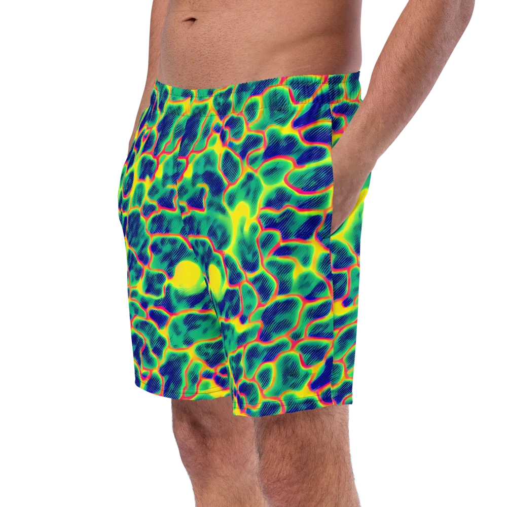Luminous Mosaic on Swim Trunks — Left Front