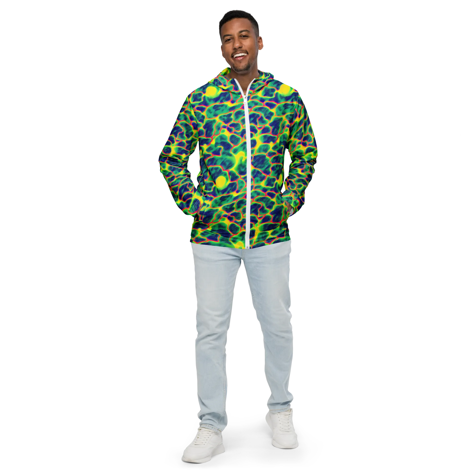 Luminous Mosaic on Men's Windbreaker — Front
