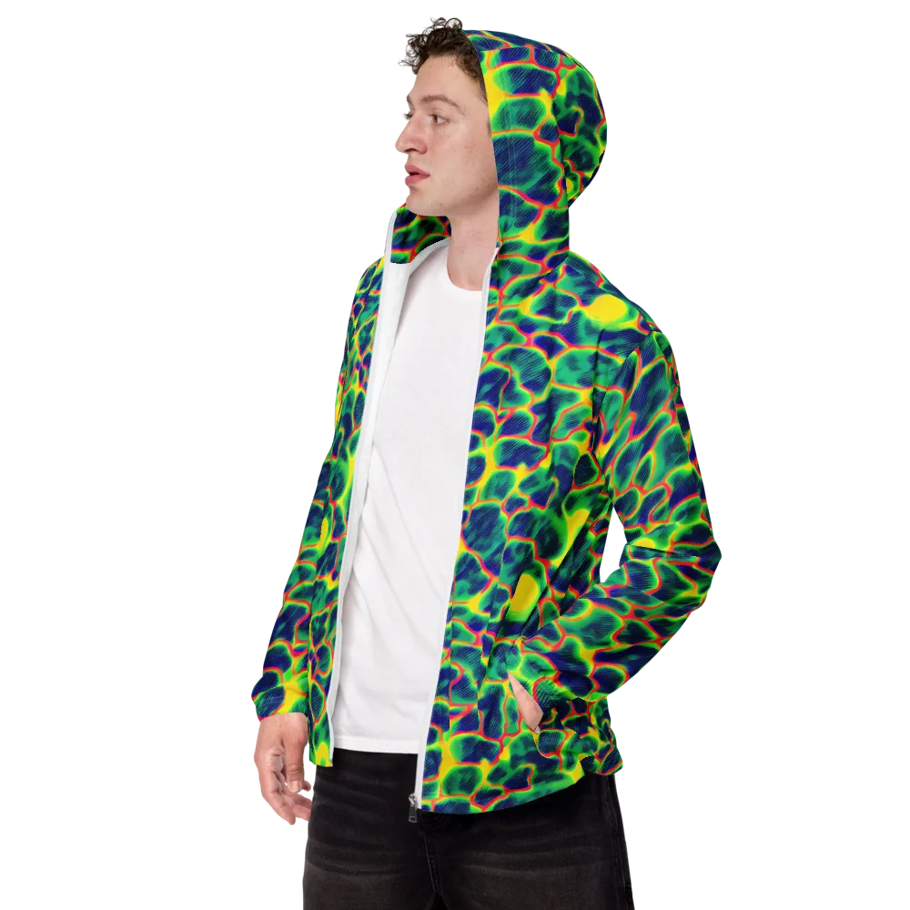 Luminous Mosaic on Men's Windbreaker — Left Front