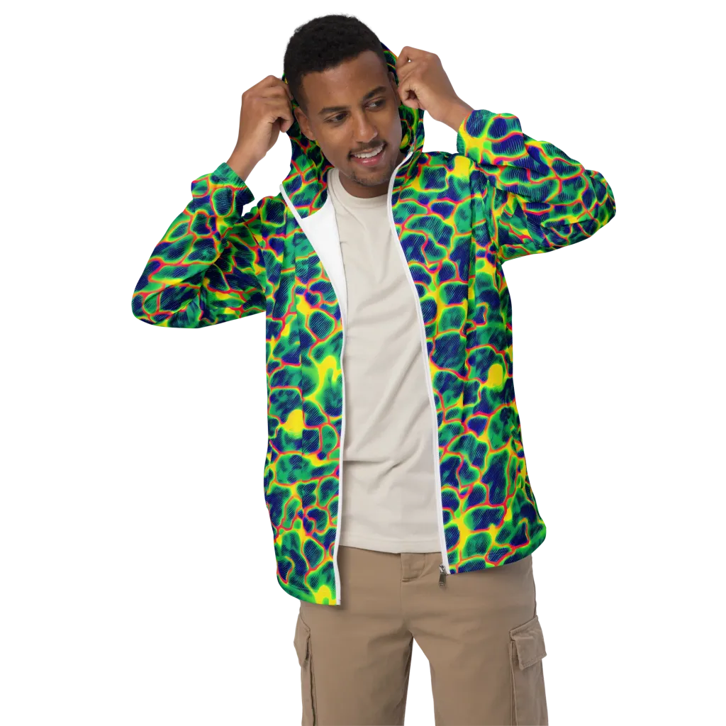 Luminous Mosaic on Men's Windbreaker — Front