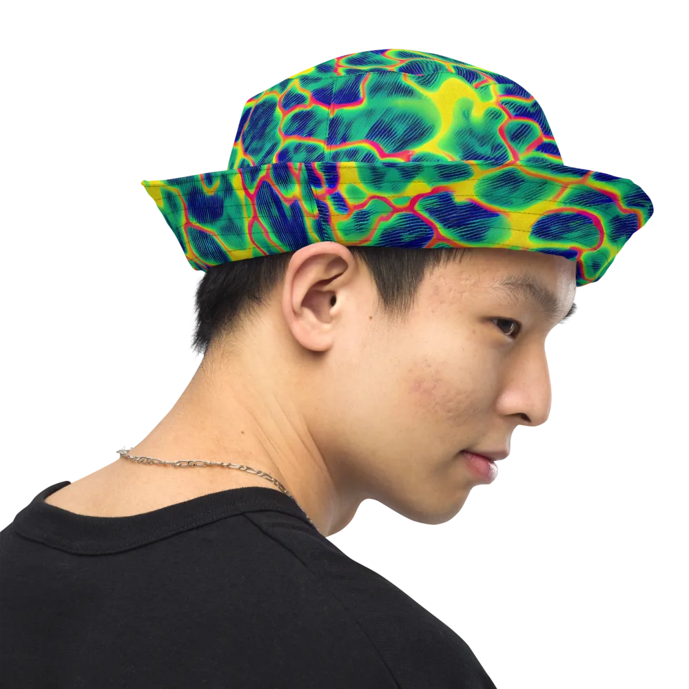 Luminous Mosaic on Reversible Bucket Hat — Right Outside