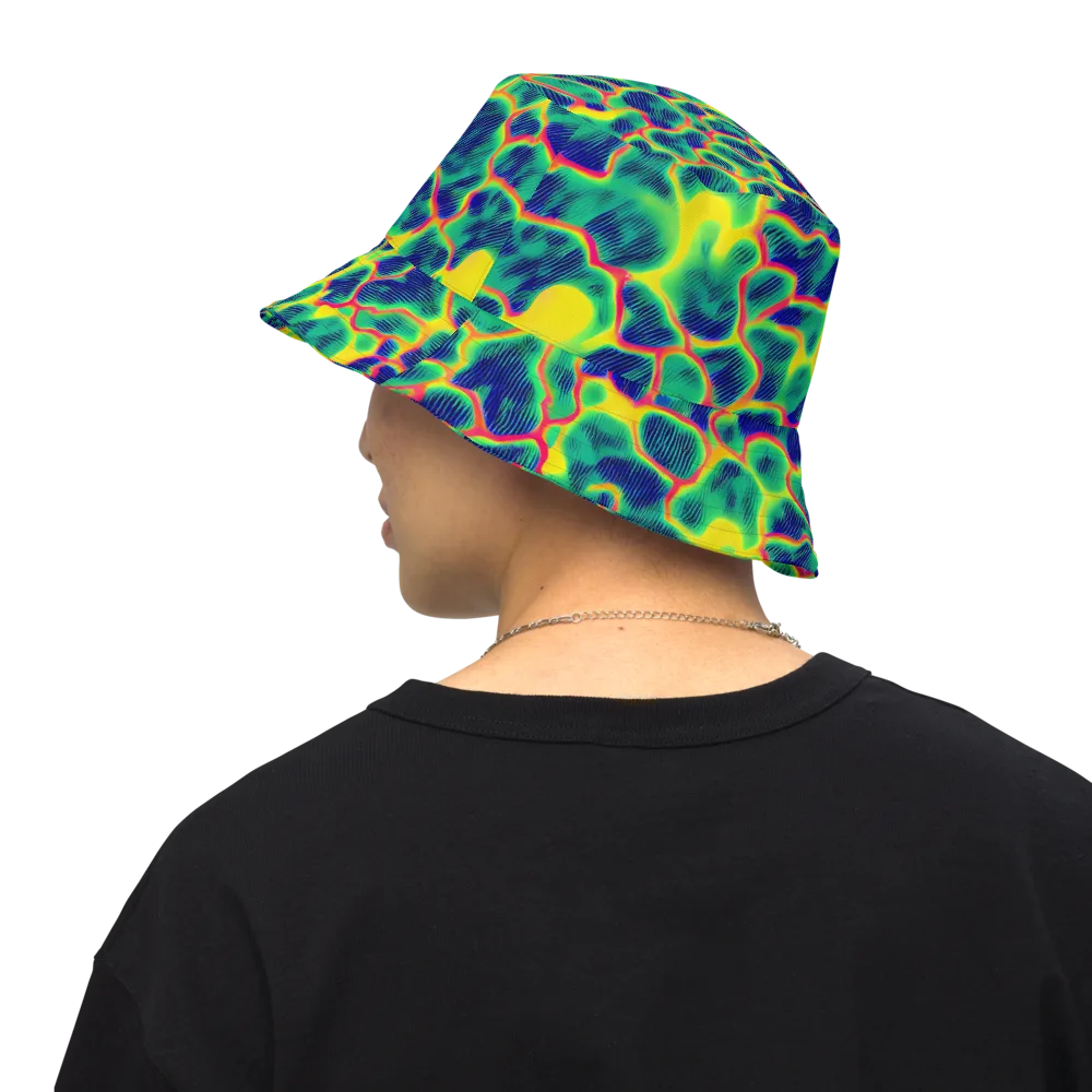 Luminous Mosaic on Reversible Bucket Hat — Back Inside