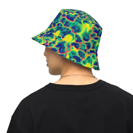 Luminous Mosaic on a Reversible Bucket Hat