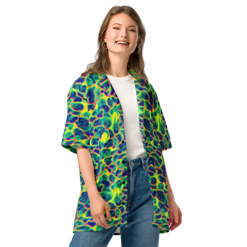 Luminous Mosaic on Button Shirt — Front