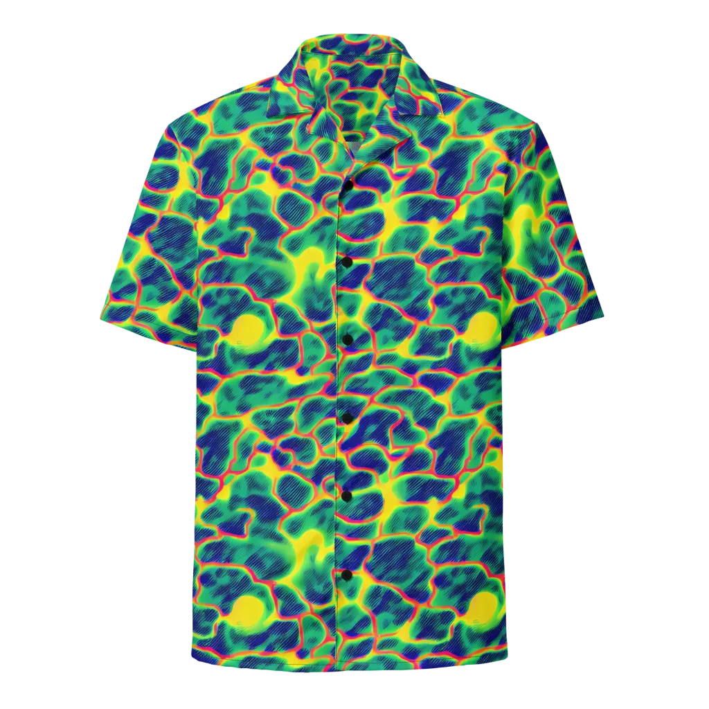 Luminous Mosaic on Button Shirt — Front