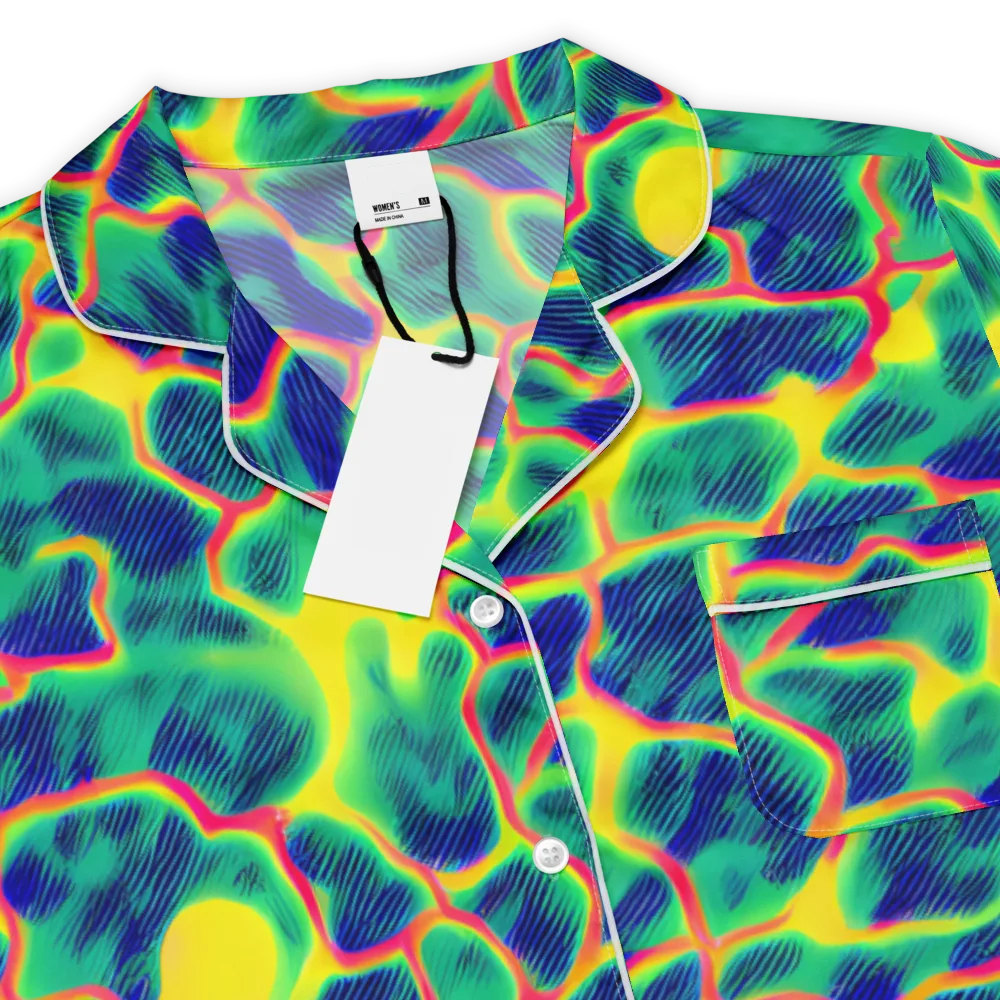 Luminous Mosaic on Women's Short Sleeve Pajama Top — Product details